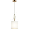 Подвес ODEON LIGHT POLLEN MODERN ODL_EX24 43 E14 1*40W золотой/молочный/белый/металл/керамика/ткань 5423/1